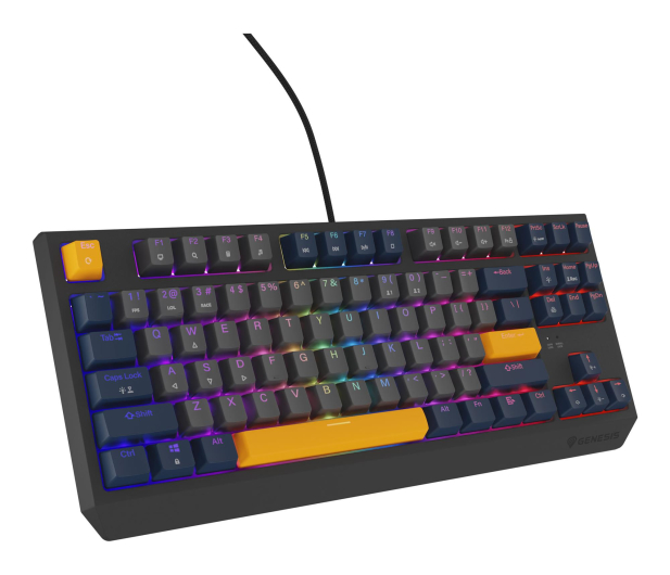 Genesis THOR 230 TKL NAVAL BLUE NEGATIVE US RGB MECHANICZNA OUTEMU NKG-2164 - 1351040 - zdjęcie 7